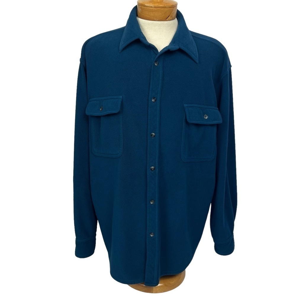 CABELA’S Men’s Casual Button Front Shirt Sz XL Regular Blue Soft Button Pockets